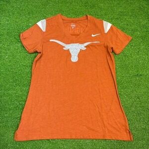 Nike‎ Texas Longhorns Women's Large V-Neck Short Sleeve Shirt Sporty Active